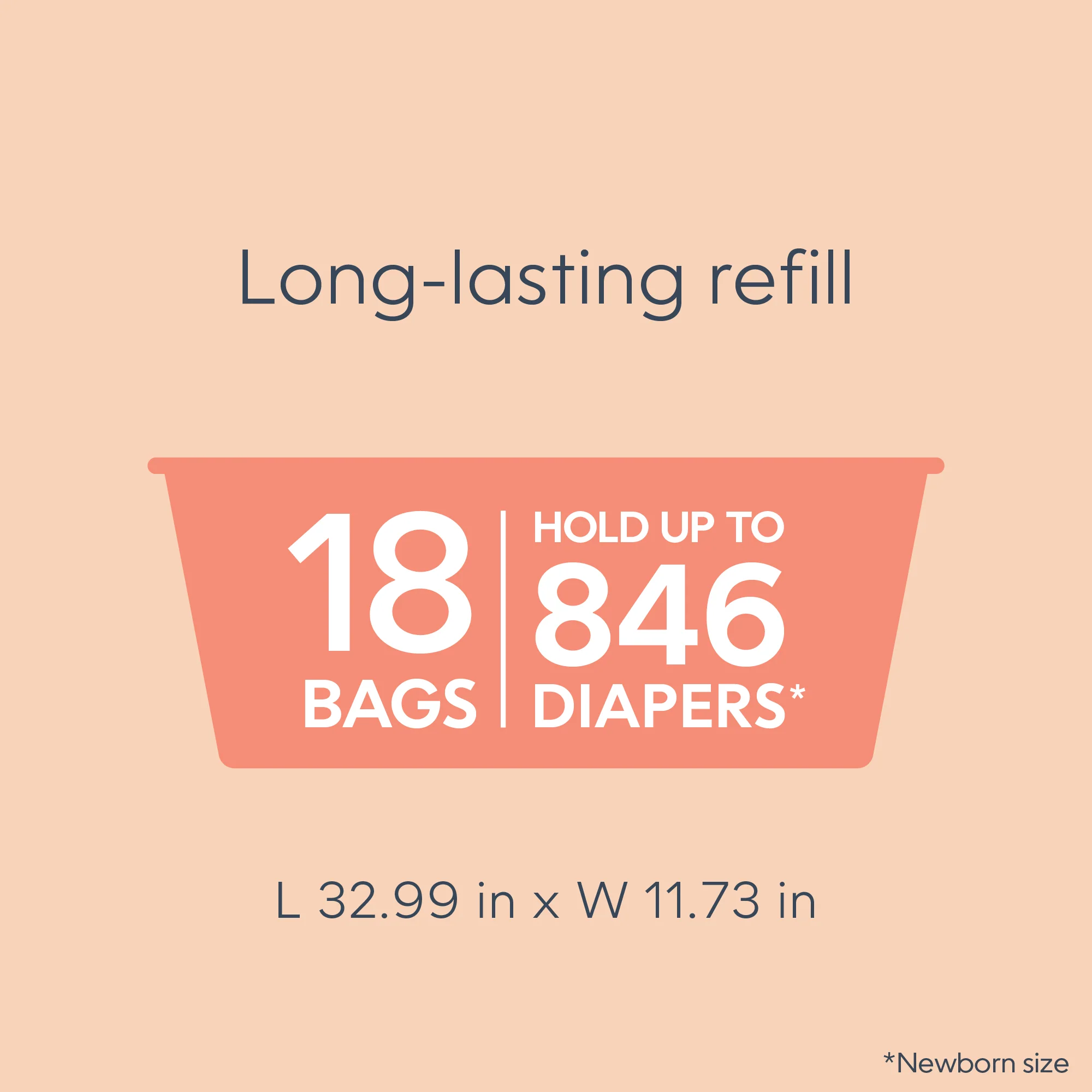 Diaper Genie® Easy Roll Pail Refill (65% Recycled) - Image 4
