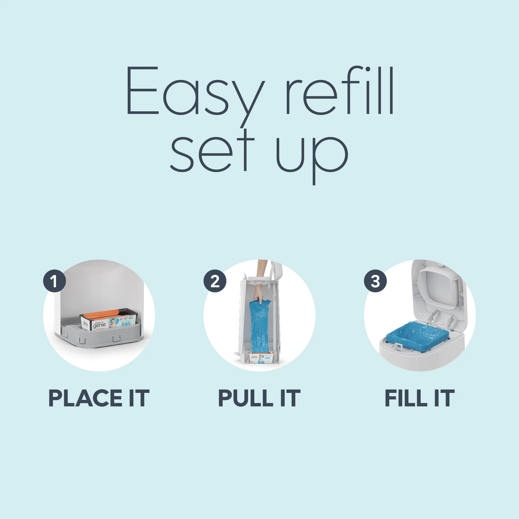 Diaper Genie® Easy Roll Pail Refill - Image 9